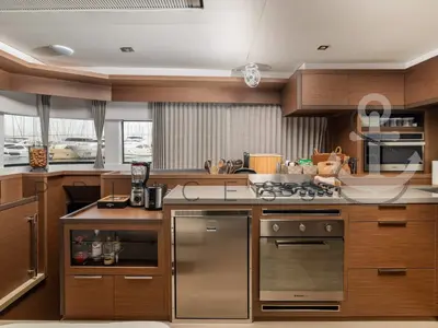 Galley of Princess S, a Lagoon 55 catamaran at Grad Kaštela, Croatia