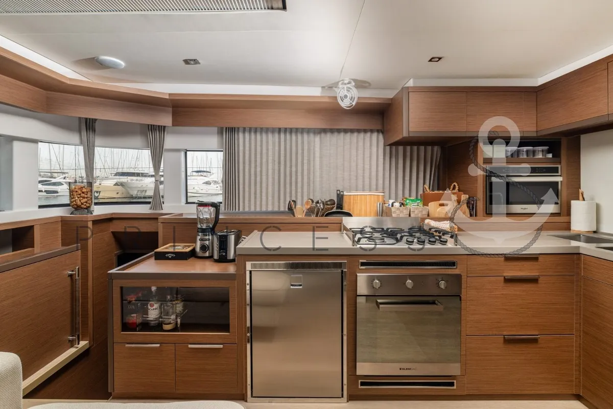 Galley of Princess S, a Lagoon 55 catamaran at Grad Kaštela, Croatia
