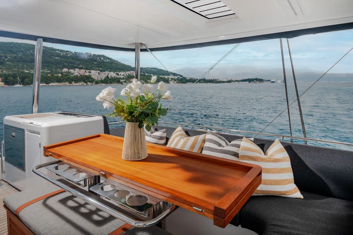 Princess S, a Lagoon 55 catamaran at Grad Kaštela, Croatia