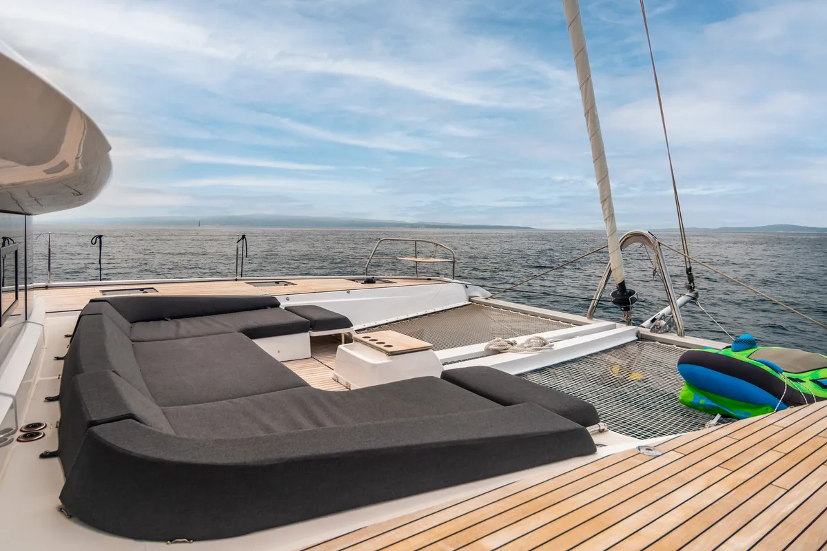 Princess S, a Lagoon 55 catamaran at Grad Kaštela, Croatia