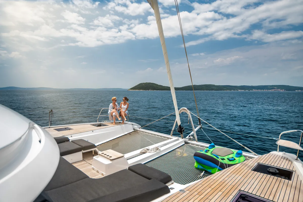 Princess S, a Lagoon 55 catamaran at Grad Kaštela, Croatia