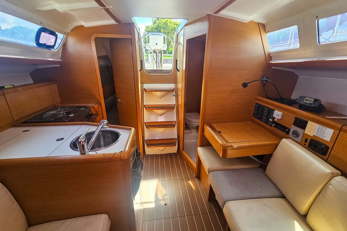 Galley of Energy, a Jeanneau Sun Odyssey 33i sailboat at Izola / Isola, Slovenia