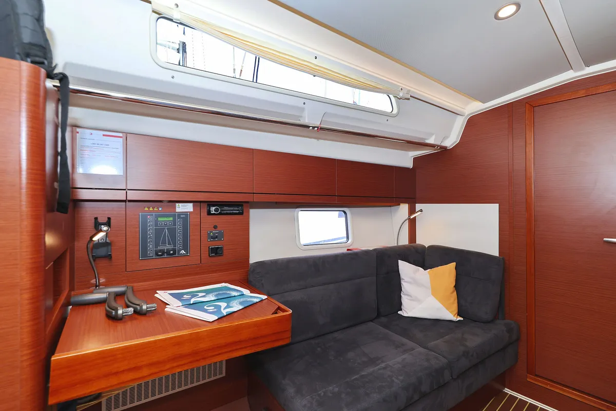 Salon of Leia, a Hanse 418 sailboat at Grad Biograd na Moru, Croatia