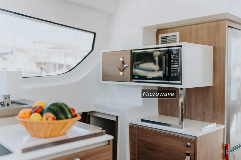 Galley of Nor, a Bali Catspace catamaran at Šibenik, Croatia