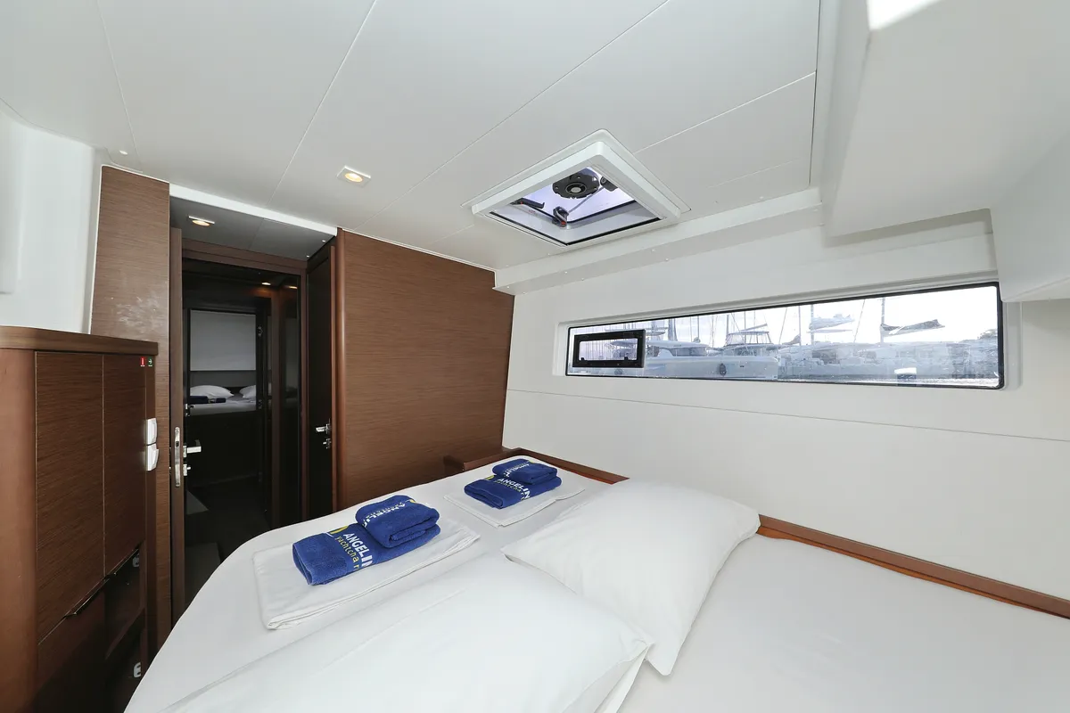 Cabin on La Luna, a Lagoon 40 catamaran at Sukošan, Croatia