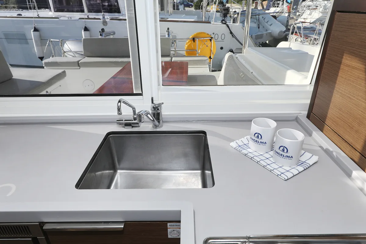 Galley of La Luna, a Lagoon 40 catamaran at Sukošan, Croatia