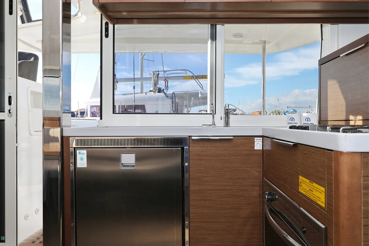 Galley of La Luna, a Lagoon 40 catamaran at Sukošan, Croatia
