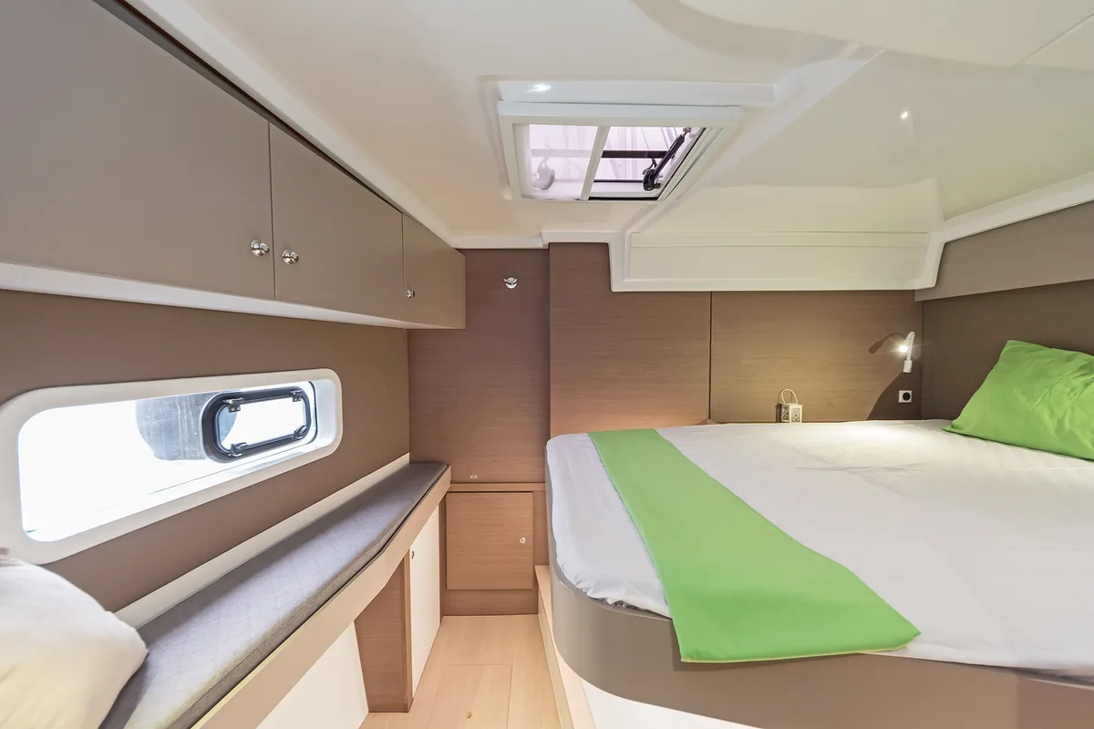 Cabin on Waterlily, a Bali Catspace catamaran at Municipal Unit of Lefkada, Greece
