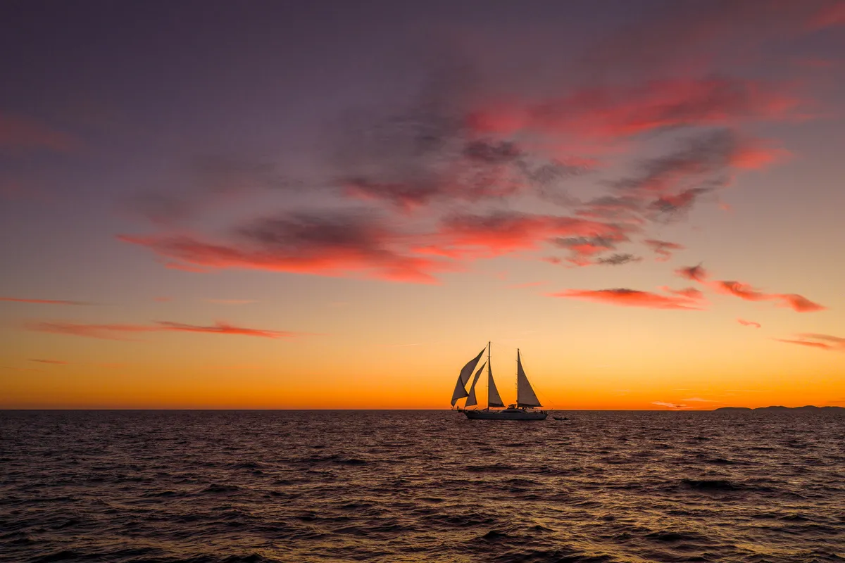 Exterior view of Alessandro I, a Gulet Luxury Sailing Yacht sailboat at Split, Croatia
