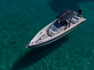 Exterior view of Iron Hawke, a Motorboat motorboat at Kranidi, Greece