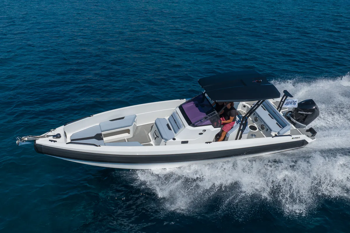 Exterior view of Iron Hawke, a Motorboat motorboat at Kranidi, Greece