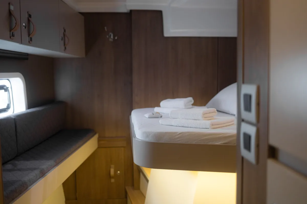Cabin on Maya Bay 4, a Bali Catspace catamaran at Grad Kaštela, Croatia