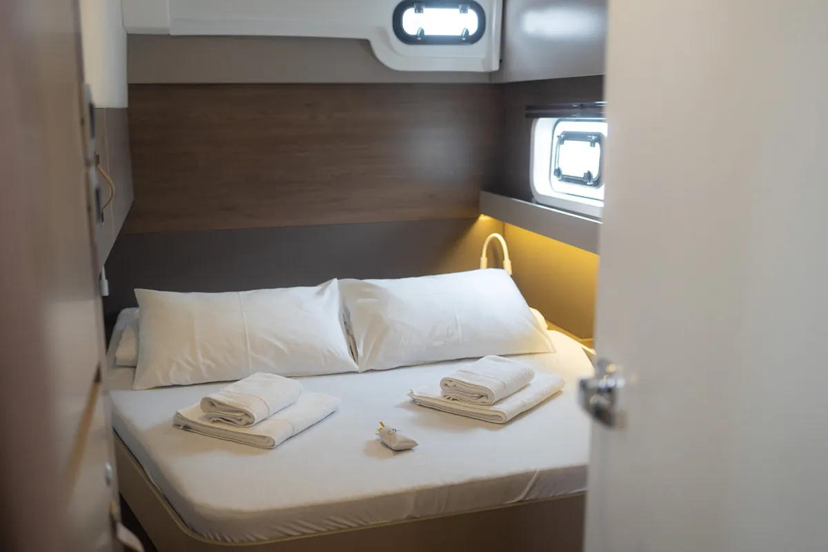 Cabin on Maya Bay 4, a Bali Catspace catamaran at Grad Kaštela, Croatia