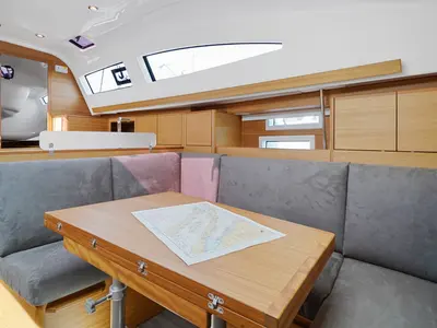 Salon of Micky, a Elan Impression 40.1 sailboat at Pula, Croatia