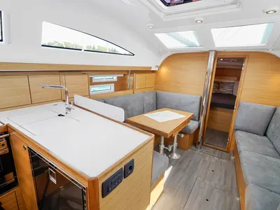 Galley of Micky, a Elan Impression 40.1 sailboat at Pula, Croatia