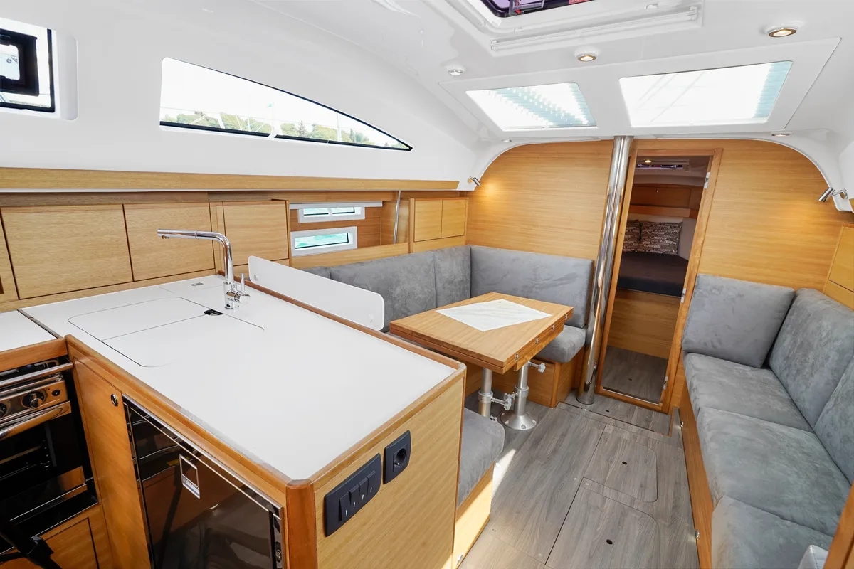 Galley of Micky, a Elan Impression 40.1 sailboat at Pula, Croatia