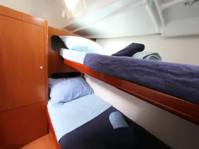 Cabin on Joker, a Beneteau Cyclades 50.5 sailboat at Athens, Greece