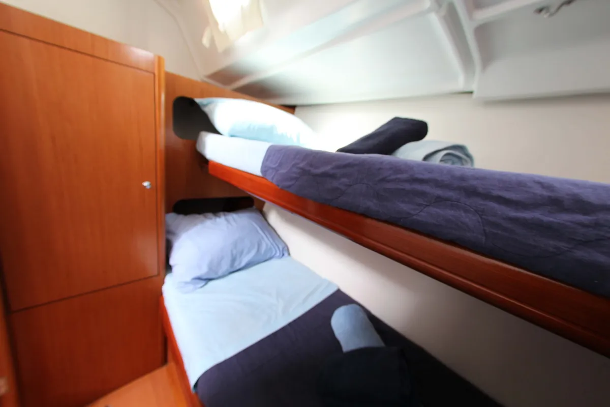 Cabin on Joker, a Beneteau Cyclades 50.5 sailboat at Athens, Greece