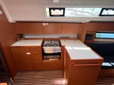 Galley of Kirka, a Bavaria C42 sailboat at Općina Sukošan, Croatia