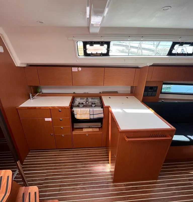 Galley of Kirka, a Bavaria C42 sailboat at Općina Sukošan, Croatia