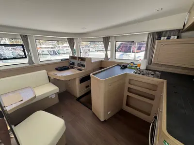 Galley of Valmy - 1625/2025, a Lagoon 42 catamaran at Palma de Mallorca, Spain