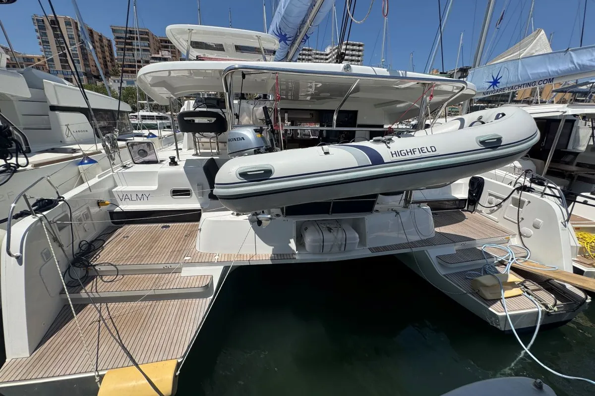 Exterior view of Valmy - 1625/2025, a Lagoon 42 catamaran at Palma de Mallorca, Spain