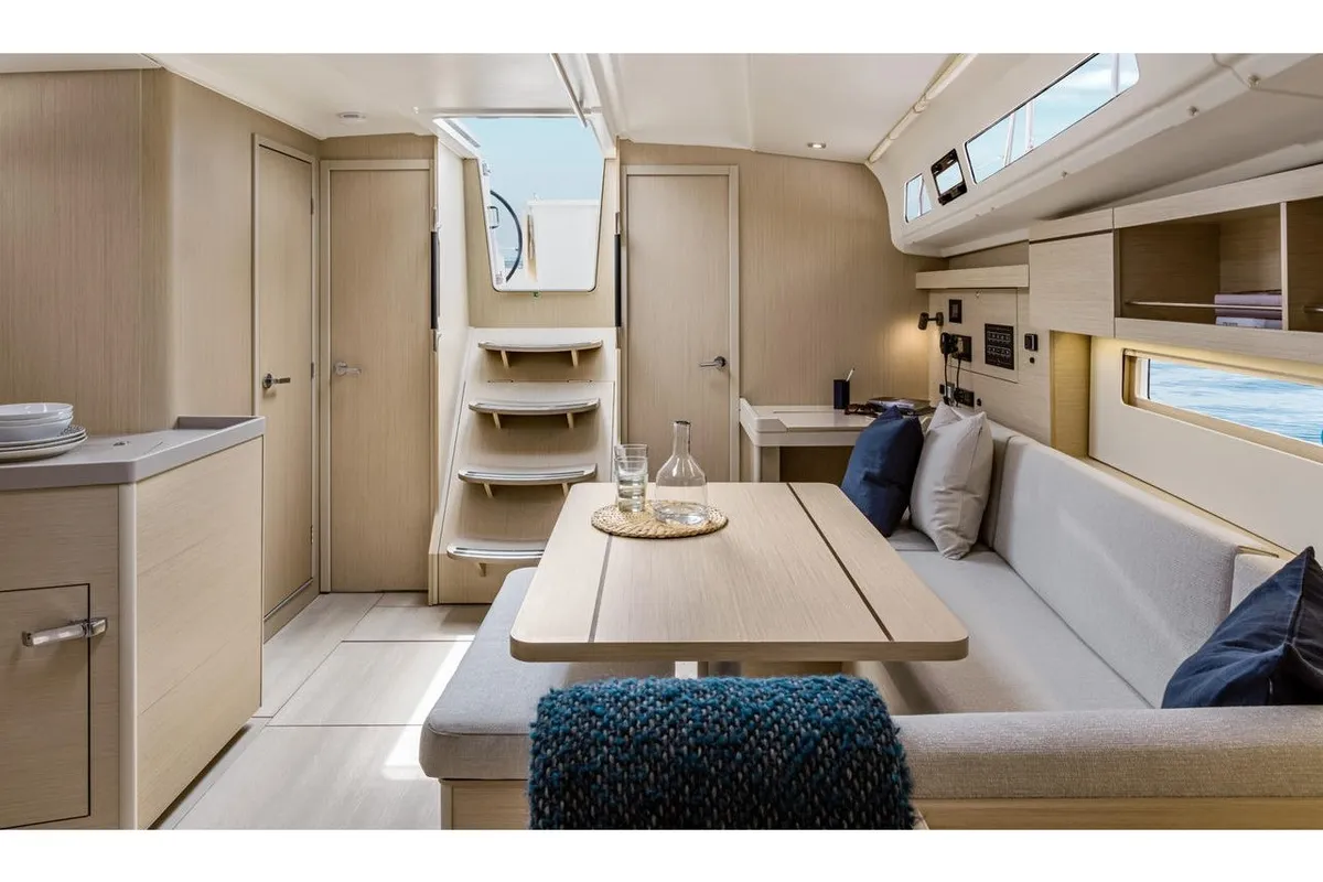 Salon of Hermes, a Beneteau Oceanis 40.1 sailboat at Olbia, Italy