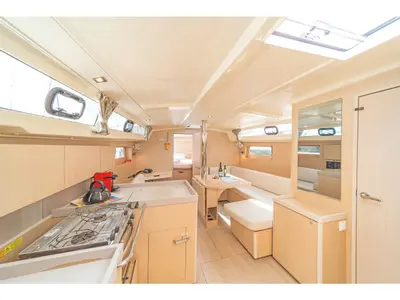 Galley of Silver Eintzel, a Beneteau Oceanis 41.1 sailboat at Athens, Greece