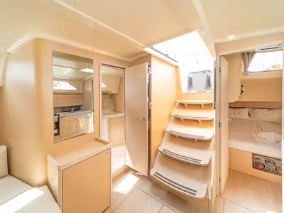 Salon of Silver Eintzel, a Beneteau Oceanis 41.1 sailboat at Athens, Greece