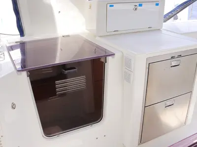 Galley of Linnea, a Jeanneau Sun Loft 47 sailboat at Road Town, British Virgin Islands