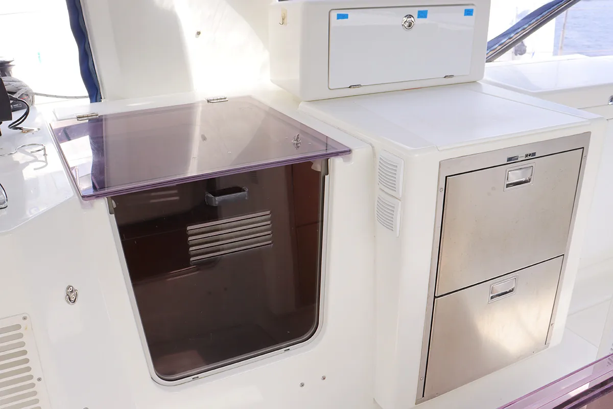 Galley of Linnea, a Jeanneau Sun Loft 47 sailboat at Road Town, British Virgin Islands