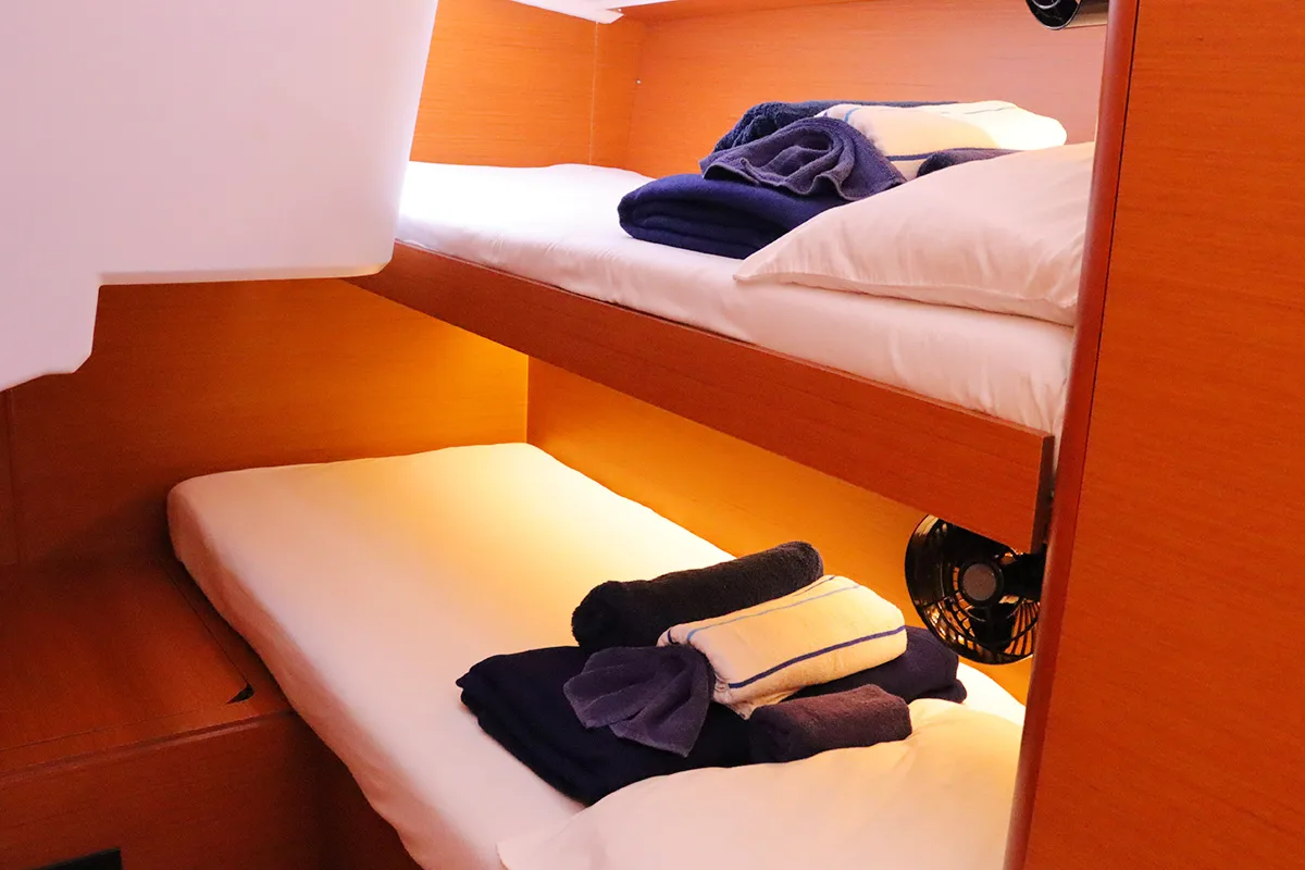 Cabin on Linnea, a Jeanneau Sun Loft 47 sailboat at Road Town, British Virgin Islands