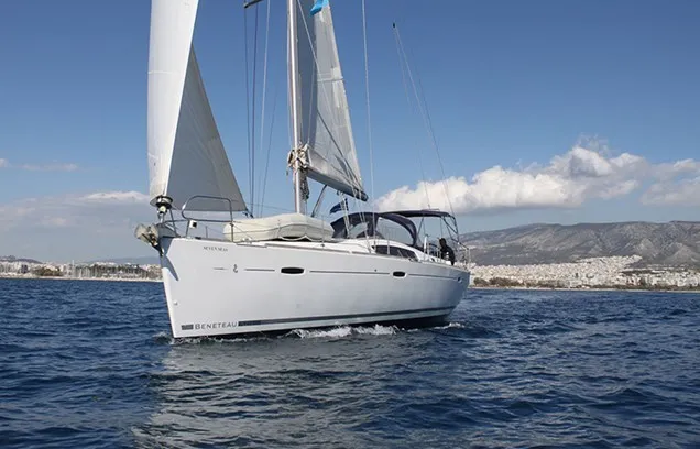 Seven Seas, a Beneteau Oceanis 43 sailboat at Athens, Greece