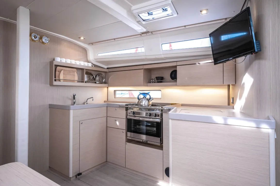 Galley of KEIKI, a Beneteau Oceanis 40.1 sailboat at Općina Medulin, Croatia