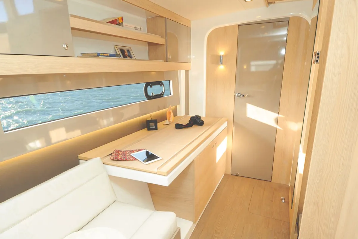 Cabin on Shiloh, a Bali 4.1 catamaran at Kotor, Montenegro
