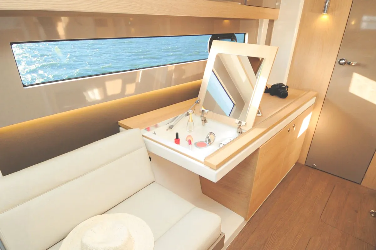 Cabin on Shiloh, a Bali 4.1 catamaran at Kotor, Montenegro
