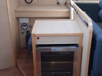 Salon of Polina I, a D&D Kufner 50 sailboat at Grad Trogir, Croatia