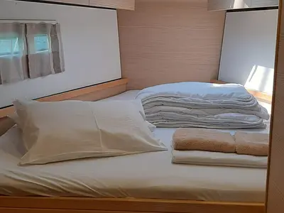 Cabin on Polina I, a D&D Kufner 50 sailboat at Grad Trogir, Croatia