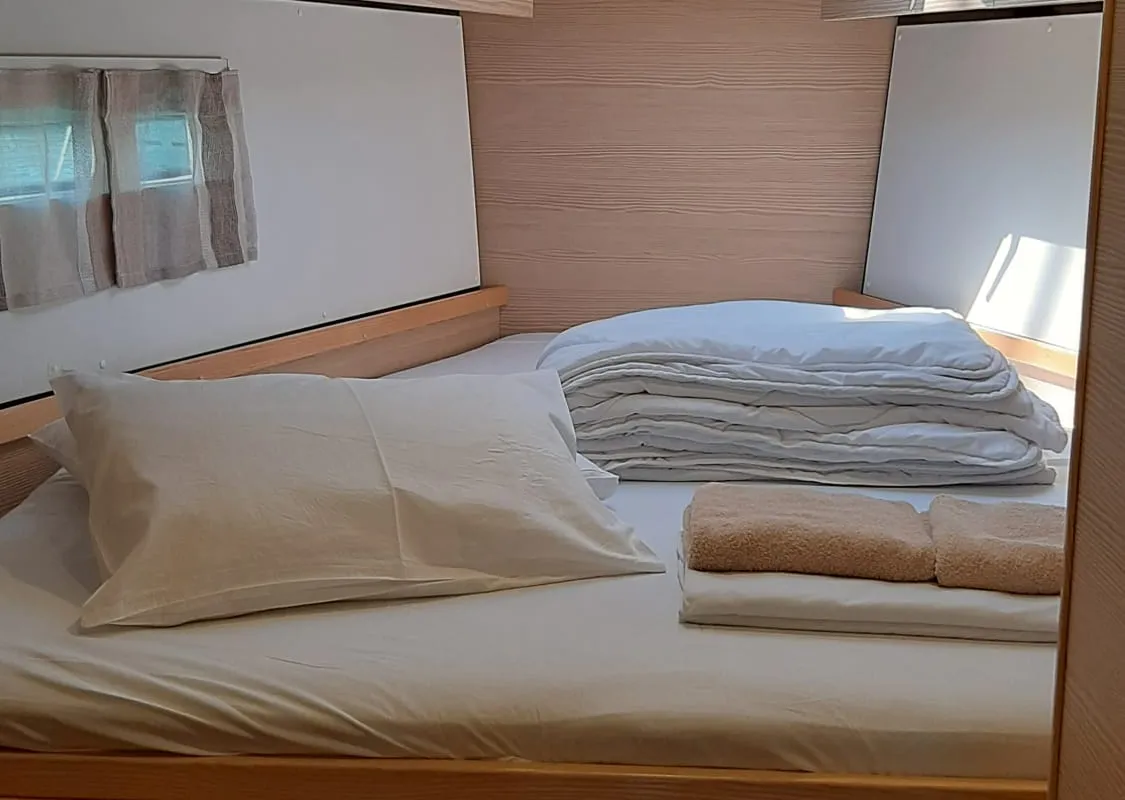 Cabin on Polina I, a D&D Kufner 50 sailboat at Grad Trogir, Croatia