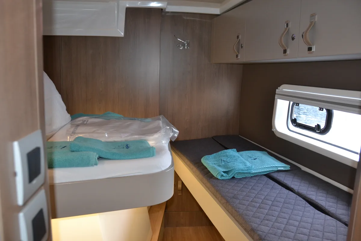 Cabin on Dreams NK, a Bali Catspace catamaran at Marmaris, Turkey