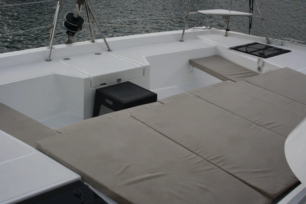 Deck of Dreams NK, a Bali Catspace catamaran at Marmaris, Turkey