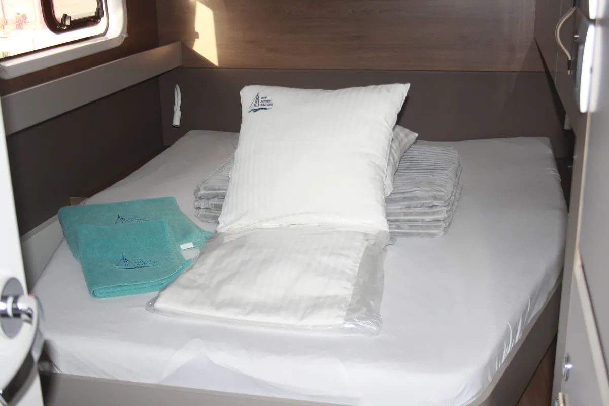 Cabin on Dreams NK, a Bali Catspace catamaran at Marmaris, Turkey