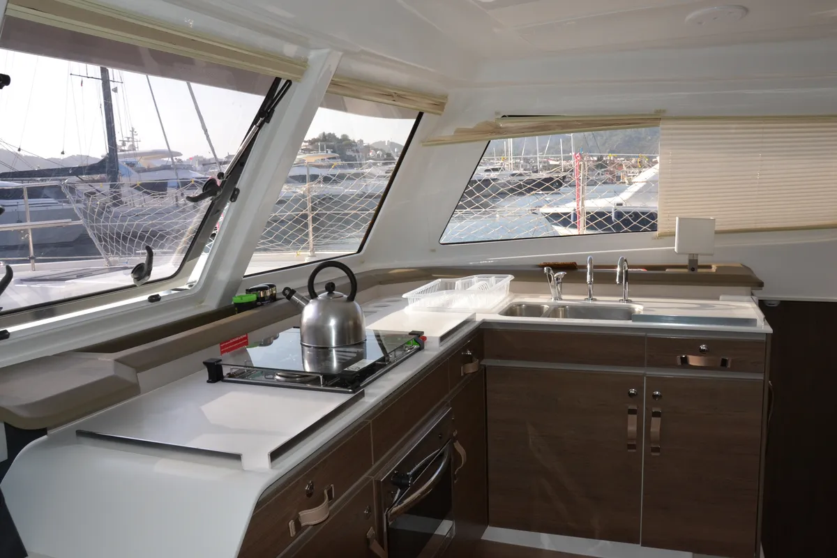 Galley of Dreams NK, a Bali Catspace catamaran at Marmaris, Turkey
