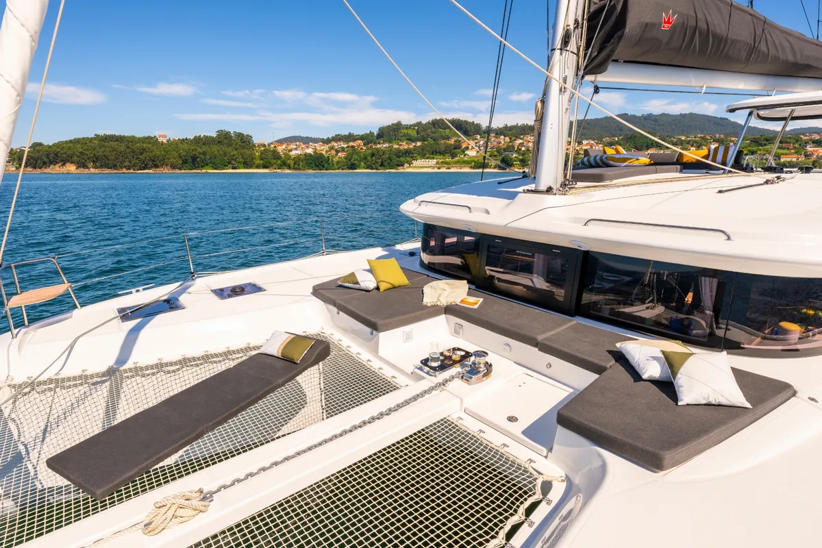 Deck of MERIANA, a Lagoon 43 catamaran at Rogoznica, Croatia
