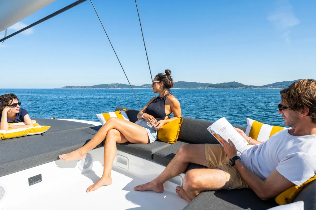 Deck of MERIANA, a Lagoon 43 catamaran at Rogoznica, Croatia