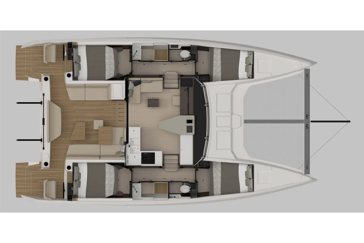 RINASCITA, a Nautitech 44 Open catamaran at es Jonquet, Spain