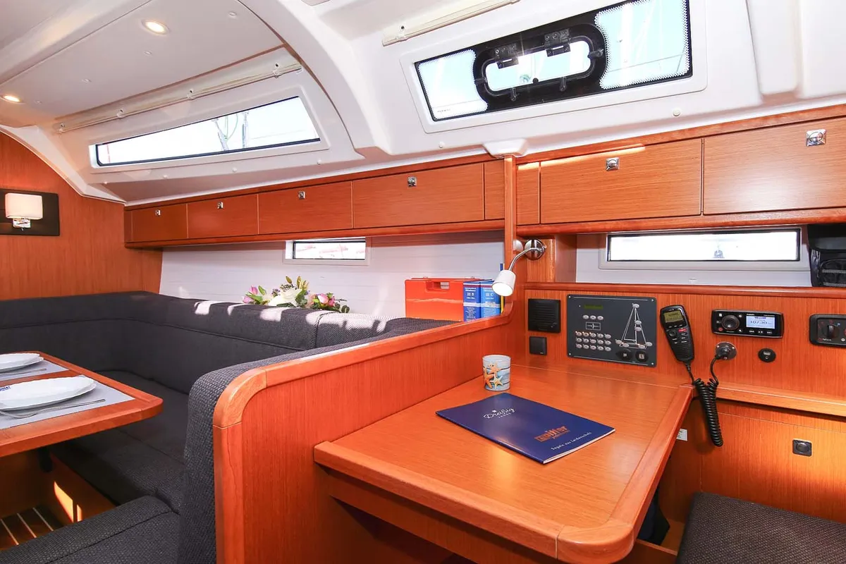 Salon of Ciao (17), a Bavaria Cruiser 41S sailboat at Murter, Croatia