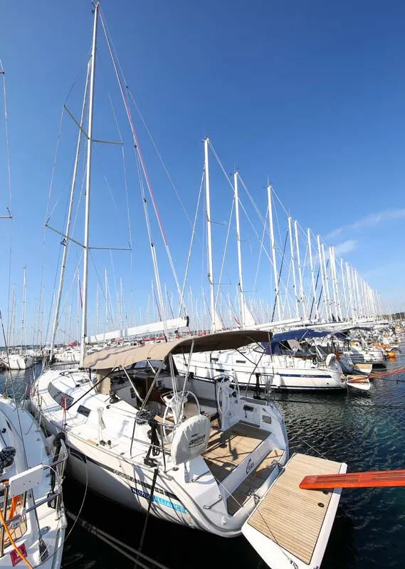 Exterior view of Ciao (17), a Bavaria Cruiser 41S sailboat at Murter, Croatia