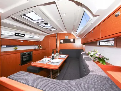 Galley of Ciao (17), a Bavaria Cruiser 41S sailboat at Murter, Croatia