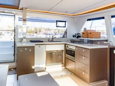 Galley of Tibouren, a Leopard 45 catamaran at Toulon, France
